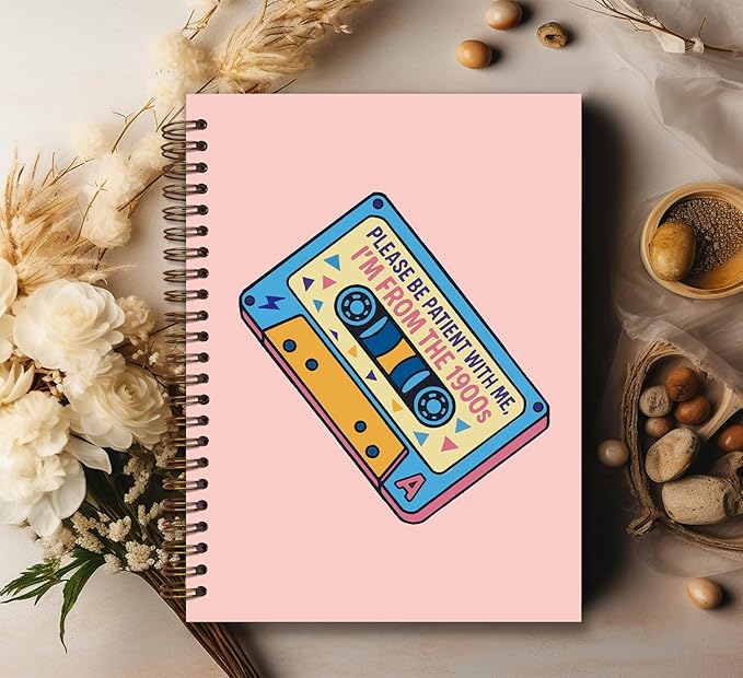 KDHTY Funny Cute Spiral Notebook Journal for Women,Coworker Gift for Coworker Employee Colleague Boss Friends,Please Be Patient With Me 1900s,Sarcastic Gift for Women Men,5.5 x 8.3