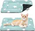 Mora Pets Dog Crate Pad Crate Bed Mat Small Dog Bed Washable Cute Star Pet Kennel Bed for Dog Cage Ultra Soft Flat Puppy Cat Kitten Pillow for Sleeping Anti-Slip Blue 24 x 18 inch 2 Pack