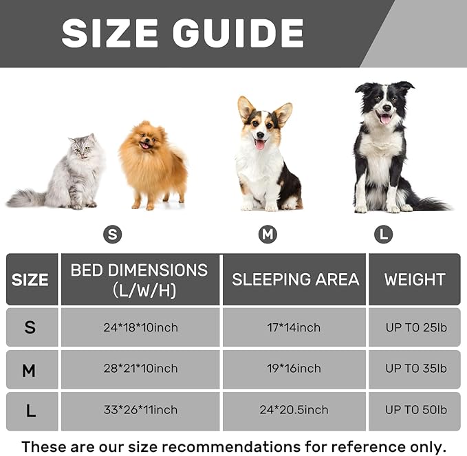 Hollypet Fluffy Dog Cat Bed Pet Couch Beds Plush Soft Warming Washable Puppy Bed for Small Medium Dogs and Large Cats, Pink and White, 24" L x 18" W x 10" Th