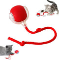 Smart Automatic Rolling Pet Ball, Interactive Electric Toy with Smart Sensor & Auto-Dodging, 6 Hours Playtime Rechargeable for Dogs & Cats (RED,1PCS)