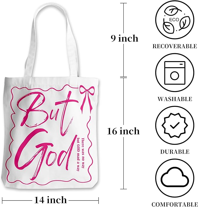 Grace Yonks Cute Canvas Tote Bag – Aesthetic Large Reusable Bag
