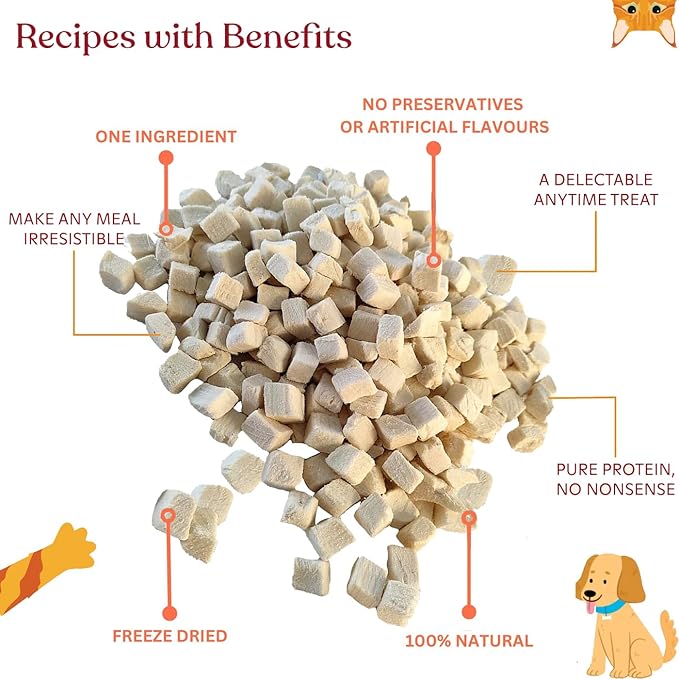 Freeze-Dried Dual-Protein Raw Bites for Dogs & Cats | 2.0oz Each Duck & Chicken Topper, Single-Ingredient Treat Food Nutritious, Grain-Free Training Reward (2.0 oz, Duck & Chicken (2-Pack))