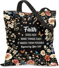 Aesthetic Canvas Tote Bag for Women - with Magnetic Snap Closure & Zipper Inner Pocket Reusable Bag for Shopping