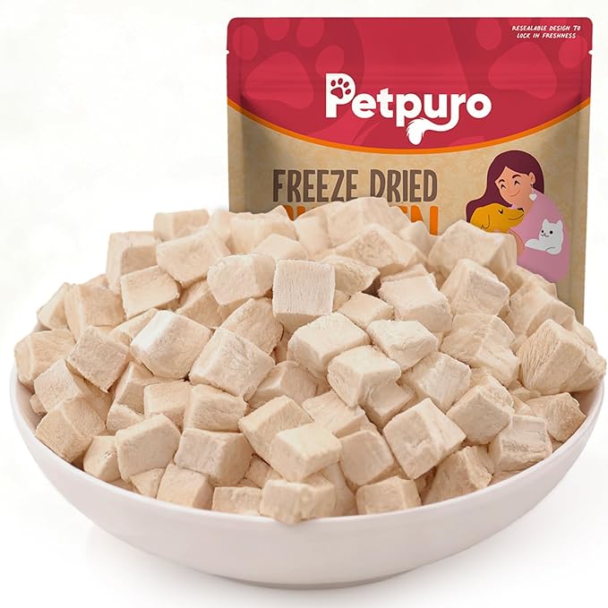 Freeze Dried Chicken Cat and Dog Treats 14.2 OZ – Single Ingredient Chicken Meat High Protein, Bite-Sized Pet Training Snacks or Food Topper for Small Dogs Cats
