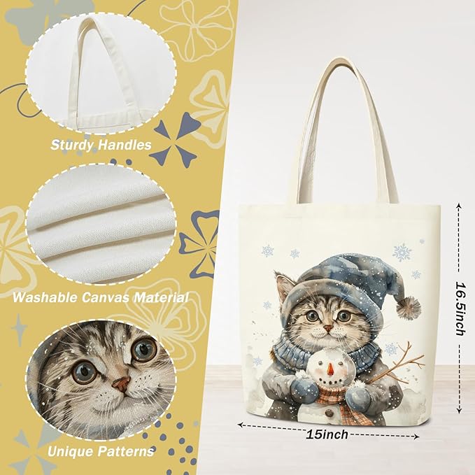 Aesthetic Cute Tote Bag with Handle for Girls Women - BT6