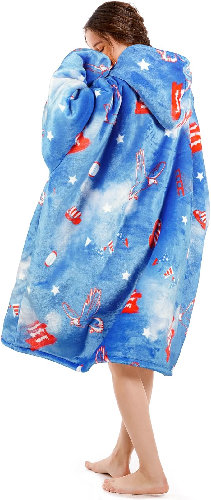 Narecte Cozy Oversized Blanket Hoodie Wearable Blanket Adults Soft Hooded Blanket Hoodie Birthday Gifts for Women Christmas