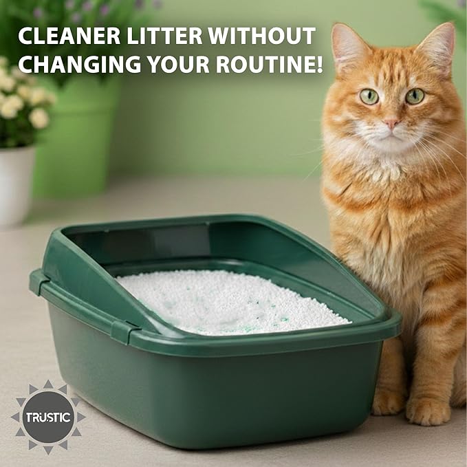 Cat Litter Deodorizer Powder - Litterbox Odor Eliminator - Smell Absorber for Litter Box and Scent Neutralizer (7 oz, Pine)