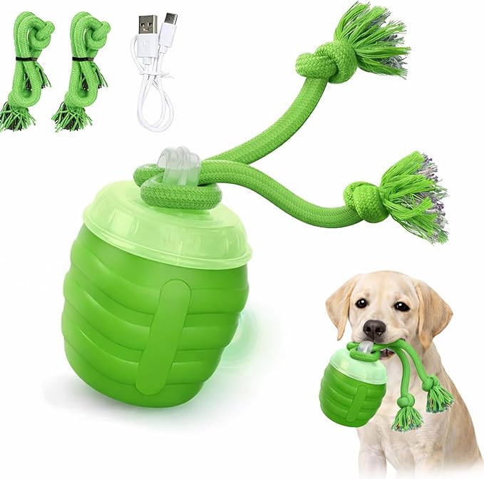 Smart Motion Pet Ball, Interactive Dog Toys, Motion Activated Automatic Rolling Ball for Small/Medium/Large Dogs with Music (Green)