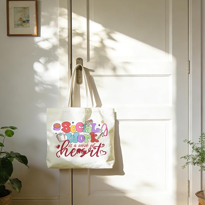 Tote Bag For Women Man, Reusable Work Shopping Grocery Shoulder Bags