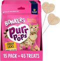 Bonkers Purrpops Freeze-Dried Chicken Flavored Lollipop Treats for Cats, 15 Pack