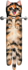 Funny Hand Towels for Bathroom Kitchen Decor - Cute Cat Hanging Hand Towel Kitchen Gadgets - Unique Housewarming Birthday Christmas Cat Lover Gift Ideas for Women Mom Lady Adults