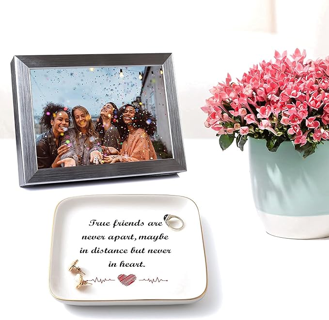 PUDDING CABIN Friend Birthday Gifts for Women True Friends are Never Apart- Long Distance Friendship Gift, Friends Moving Away Gifts