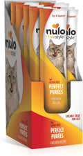 Nulo FreeStyle Lickable Cat Treats - Perfect Purées Chicken Recipe, Squeezable Grain-Free Wet Cat Food Topper, High Moisture for Hydration, 0.5oz Tubes (pack of 48)