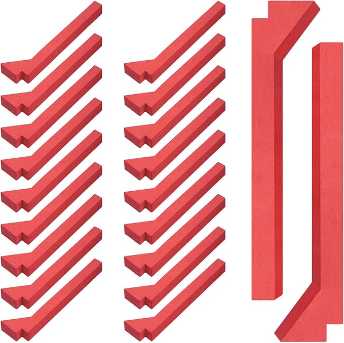 18 Pcs Red Foams Compatible with Els Self-Cleaning Litter Box, Anti-Leak Foam Strips to Prevent Litter Spills, Easy Install Litter Box Replacement Parts