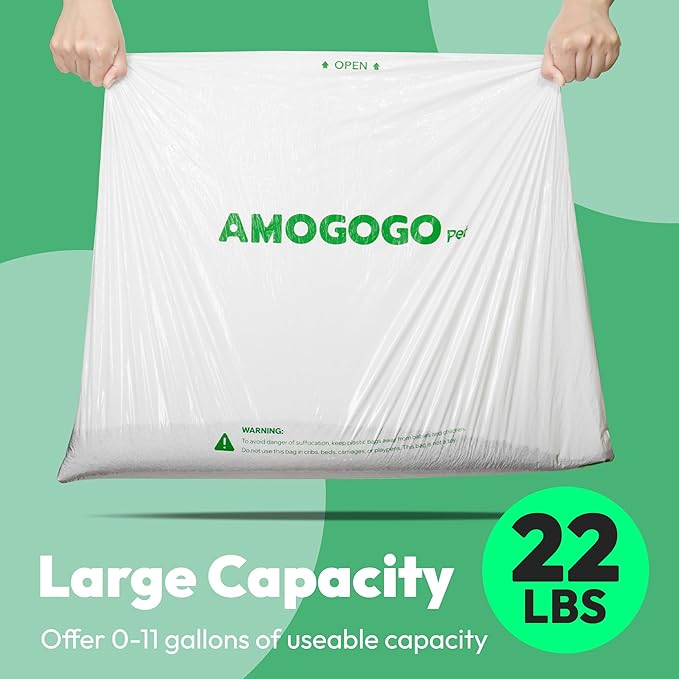 100 Pcs Waste Bags Liners, Compatible with Litter Robot 4/5/3, Leak-Proof Replacement Waste Bags, Heavy Duty Cat Litter Trash Bags, Waterproof Litter Bags, 26.4" x 21.9"