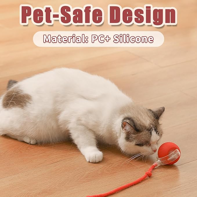 Interactive Rolling Cat Ball, 2025 Smart Automatic Cat Dog Toys, Automatic Cat Toys, Self Moving Cat Toys, Interactive Cat Toy Ball for Bored Small Dogs, Cats (3Pcs-B)