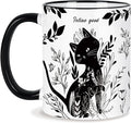 Black Cat Mug 11 Oz Mothers Day, Birthday Gifts for Women, Black and White Boho Cats Coffee Mug,Birthday Gifts for Cats Lovers Women,Friends,Mom,Grandma Ceramic Cup Microwave & Dishwasher Safe