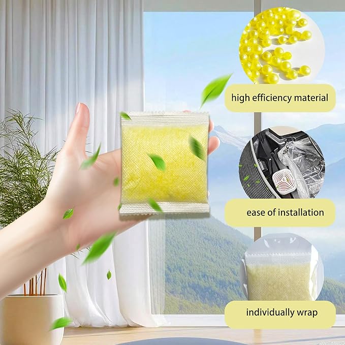10 PCS Cat Litter Deodorizer Refills Compatible with Whisker OdorTrap Pod,Odor Remover Refills for Litter-Robot 4 Waste Bags & Litter-Robot 3 Waste Drawer, Litter Box Odor Eliminator (Lemon)