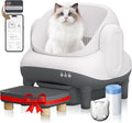 Large Automatic Litter Box Open Top, MeowWhimsy S7 Pro Self Cleaning Litter Box, App Control-No Scoop, Odor-Free, Extra Large Electric Kitty Litter-Boxes for Multi-Cat, Includes Pedal Mat, Bags
