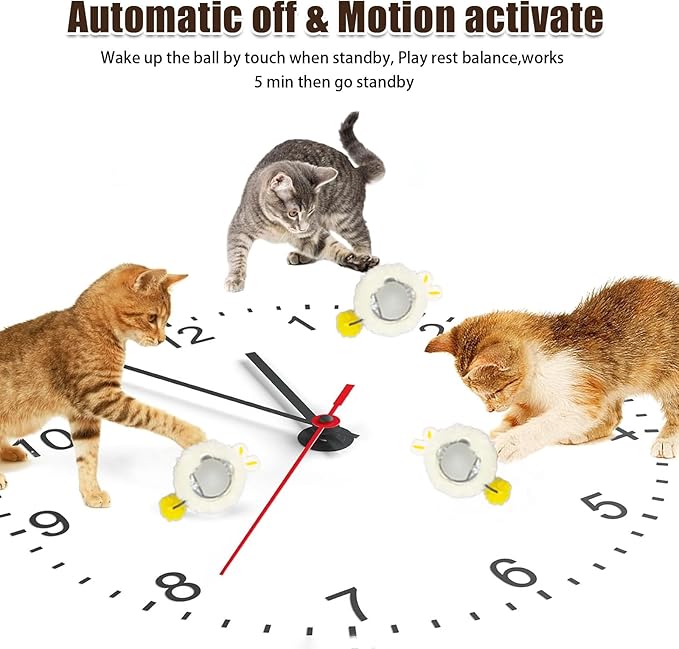 2 in 1 Interactive Cat Toys for Indoor, Toy Fast Rolling Ball in Play Mat,Kitten Automatic Toy Motion Activate,Rechargeable Kitten Toys Ball(Blue)