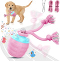Interactive Dog Toys Ball - New Upgraded Chase Buddy Dog Toy for Medium/Large Dogs, Automatic Moving and Rolling Dogs Ball for Boredom, USB Rechargeable(Pink)