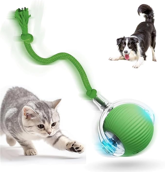 2026 New Interactive Cat Toys for Indoor Cats,Motion Activated Cat Balls with 360° Smart Automatic Rolling Moving for Bored Pet Cats Dogs. (Green)