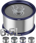1.6 Gallon Dog Water Bowl, 6.5L/220oz Stainless Steel No Spill Water Bowls for Large Dogs, Super Large Capacity Splash Proof Pet Slow Drinking Water Bowl with Anti-Slip Mat for Mess Drinkers