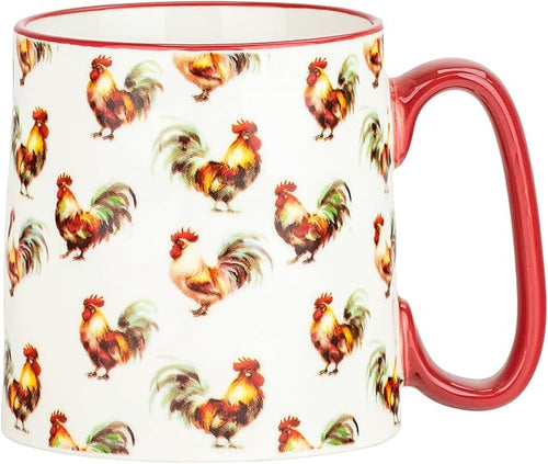 10 Strawberry Street Bella Mug Traditional Rooster, Set of 4
