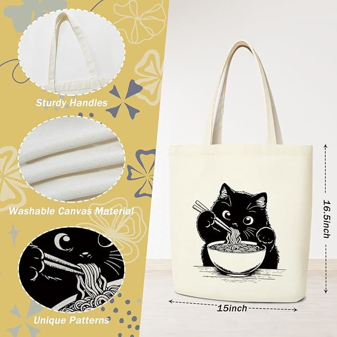 Aesthetic Cute Tote Bag with Handle for Girls Women - BT6