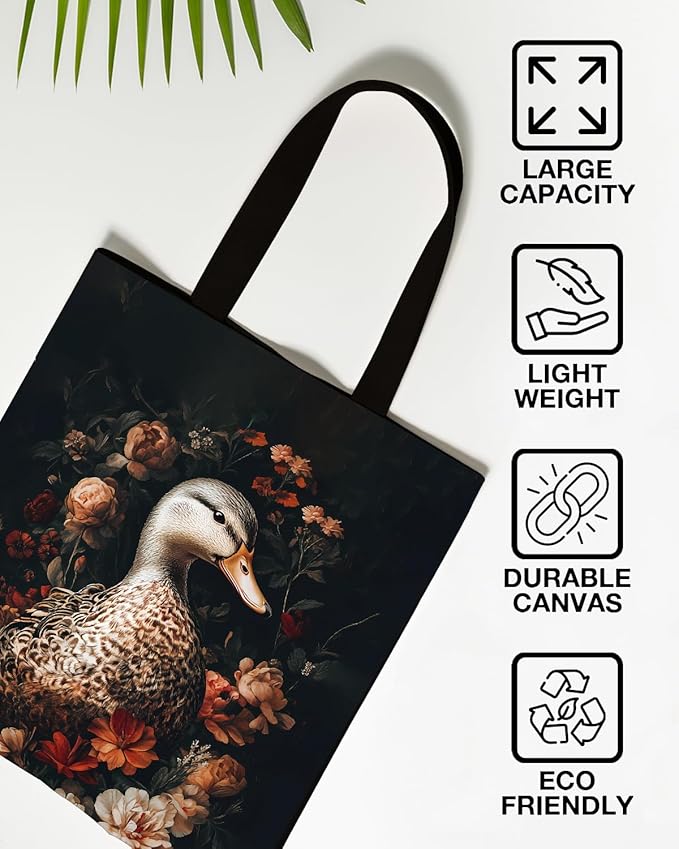 Canvas Tote Bag for Women Aesthetic Reusable Grocery Shoulder Bag for Shopping Work Travel Beach Teacher-05