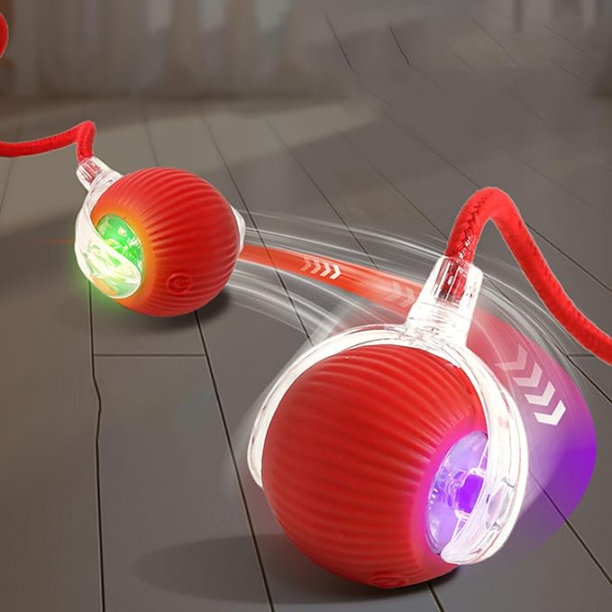 Interactive Rolling Cat Dog Ball Toy, Automatic Moving Cat Toys for Indoor Cats, Self-Rolling Interactive Pet Toys Ball for Kittens & Small Dogs