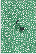 Black Cat Canvas Wall Art, Cute Cat In Daisies Meadow Aesthetic Poster, Adorable Animal Picture Rich Green Print Painting for Bedroom, Nursery Wall Decor Pet Lover Gift 8x10in Unframed