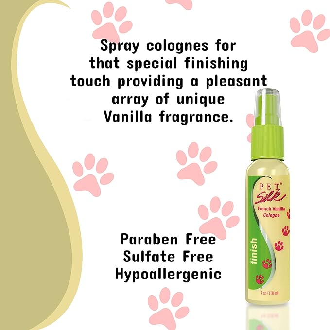 Pet Silk Clean Scent Pet Cologne 11.6oz, Odor Eliminator Animal Deodorant & Body Perfume Spray, Conditions and Deodorizes, Clean & Fresh Scent made for Dogs, Cats, Horses and more!