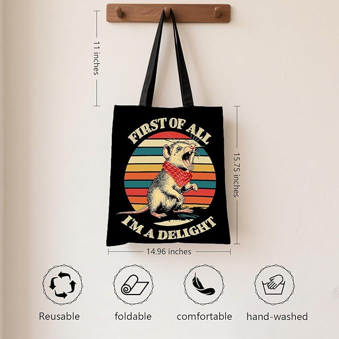 Aesthetic Canvas Tote Bag for Women - with Magnetic Snap Closure & Zipper Inner Pocket Reusable Bag for Shopping