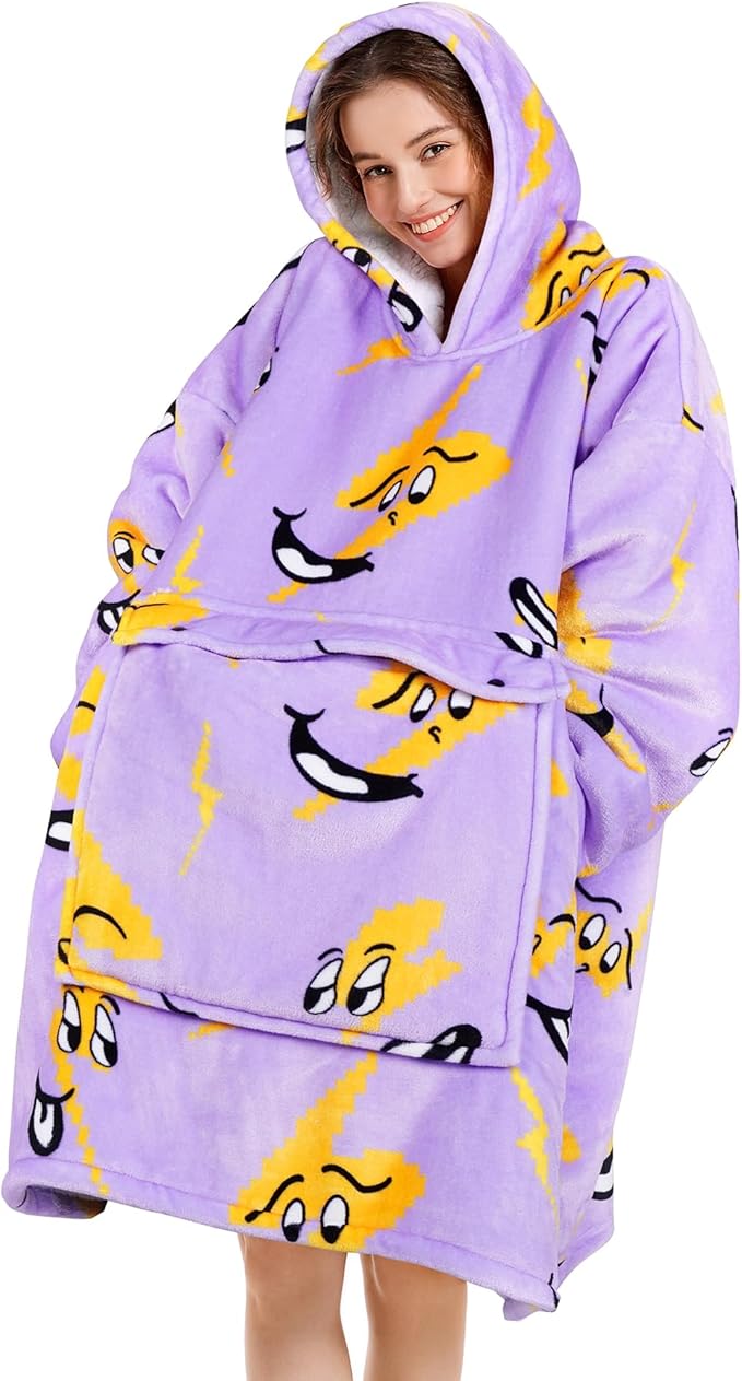 Narecte Cozy Oversized Blanket Hoodie Wearable Blanket Adults Soft Hooded Blanket Hoodie Birthday Gifts for Women Christmas