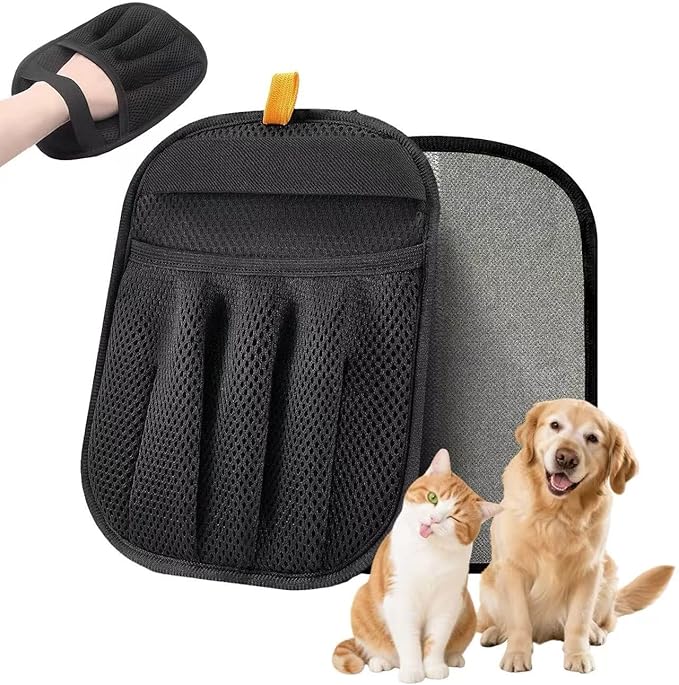 2PCS Pet Hair Removal Glove for Cats & Dogs Reusable Magic Brush Electrostatic Pet Hair Remover Glove for Clothing, Couch, Carpet, Furniture, Car Seat