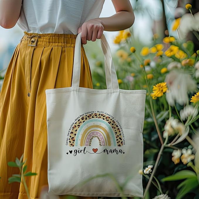 bmuvghi Canvas Tote Bag with Pocket Cute Tote Bag Aesthetic Reusable Shopping Grocery Bags Birthday Gifts for Women