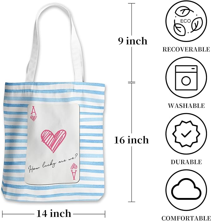Grace Yonks Cute Canvas Tote Bag – Aesthetic Large Reusable Bag