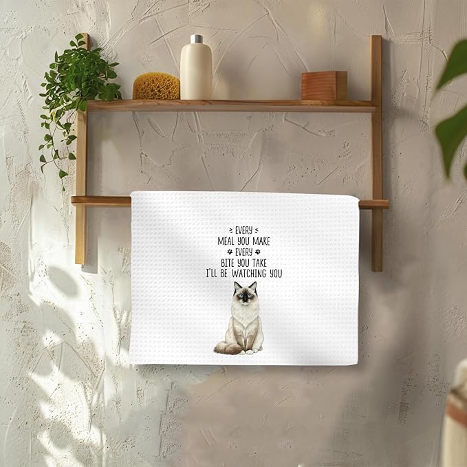 Ragdoll Cat Gifts Kitchen Towels Set of 2, Gifts for RagdollCat Lovers Hand Towels, Life is Better with a Ragdoll Cat Dish Towel Tea Towel for Kitchen, Cat Kitty Owners Kitchen Decor, 16x24In