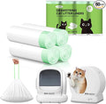 Automatic Cat Litter Box Liners Bags, Self-Cleaning Kitty Litter Liners Bags Compatible with MeoWant-SC01 & MeoWant-SC02, Heavy-Duty Thick Drawstring Replacement Liner Bag 18" x 12.6" (60 PCS)
