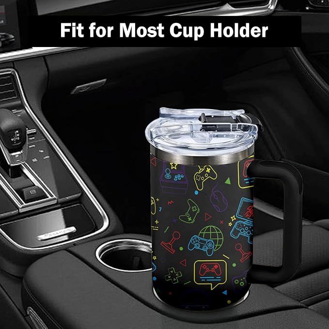 Gaming Gifts for Men Boys, Gamer Gifts for Men, 40oz Gamer Tumbler Cup, Gaming Mugs, Teen Boy Gift Gamings Stuff, Gaming Gamepad Present for Son, Birthday Gift for Him Boys Gamings Cup(Style4)