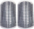 Cat Brush Upgrade Self Groomer Corner Brush and Massager with Catnip for Indoor Cats - 2 Pcs, Wall Scratcher for All Hair Cats Dogs