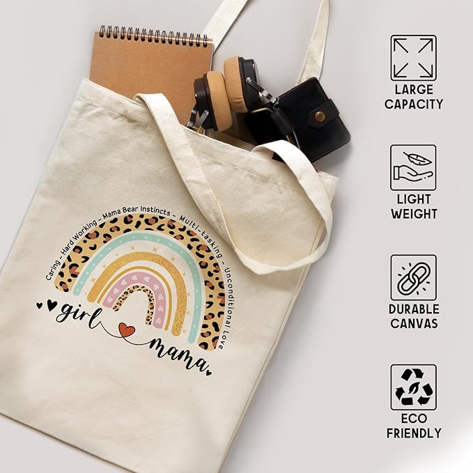 bmuvghi Canvas Tote Bag with Pocket Cute Tote Bag Aesthetic Reusable Shopping Grocery Bags Birthday Gifts for Women