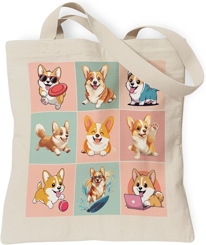 Pets Lover Gifts Tote Bag for Women, Dogs Cats Bee Aesthetic Canvas Bag with Inner Pocket