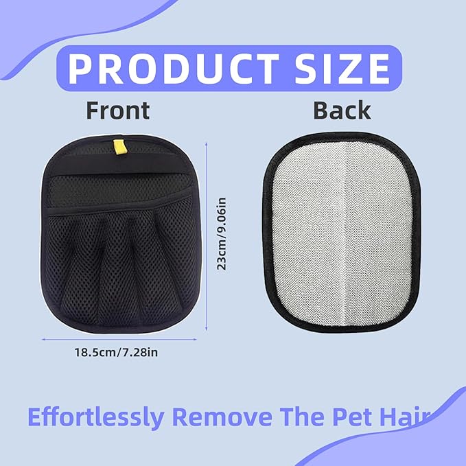 Carpet Rake for Pet Hair Removal - 3 in 1 Reusable Cat Dog Hair Remover Scraper with Adjustable Long Handle, Carpet Clean Gloves & Cat Dog Fur Rakes Scraper Broom for Couch, Rugs, Mats and Cars