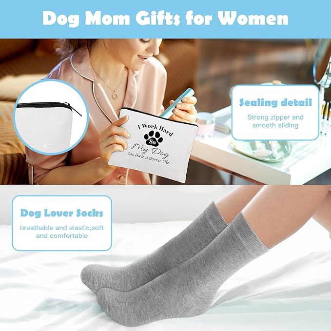 Dog Mom Gifts for Women,Unique Birthday Gift For Dog Lovers,Gag Gifts for New Puppy Fur Baby Owners,Dog Themed Gift Basket for Sister,Wife,Mothers Day Gift Basket for Mom