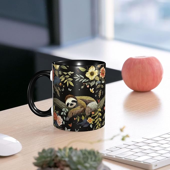 Sloth Coffee Mug 11OZ Funny Ceramic Tea Cup Kitchen Decor Novelty Mugs for Home Office Travel