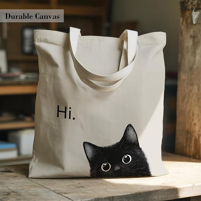 Pets Lover Gifts Tote Bag for Women, Dogs Cats Bee Aesthetic Canvas Bag with Inner Pocket