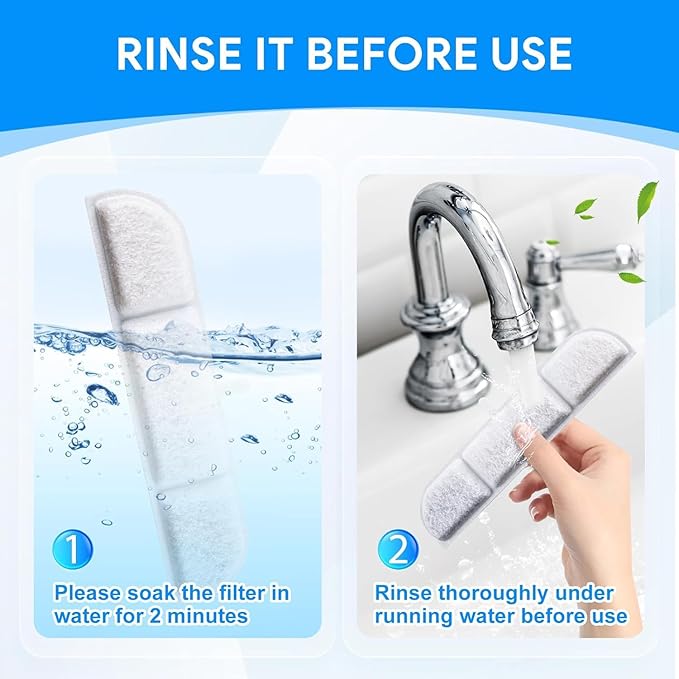 20+20 Pack Cat Water Filter Compatible with DownyPaws Cat Water Fountain Wireless 84oz/2.5L, DPWFP6 Battery Operated Cat Water Fountain Filters, Pet Filters