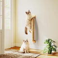 Cat Wall Scratcher Post- 35" Thicker Columns Wall Mounted Rubber Wood Sisal Scratching Post Furniture for Large Cats and Kittens